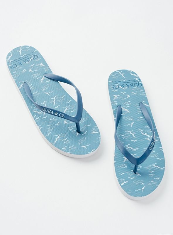 Capri Womens Flip Flops - Slate Blue | Quba & Co Swimwear