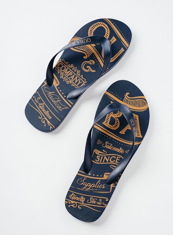 Eastport Mens Flip Flops - Navy | Quba & Co Swimwear