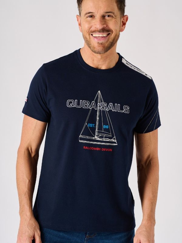 Navy X-Series Quba Sails Boat Design T-Shirt - Ralston