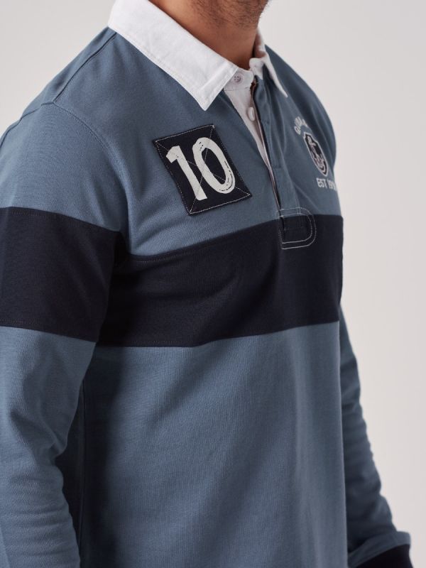Rupert BLUE Rugby Shirt | Quba & Co