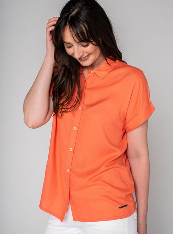 Savannah Shirt - Flamingo Orange