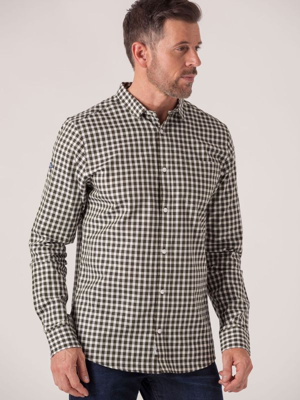 Shannon Long Sleeve Check Shirt - Forest Green