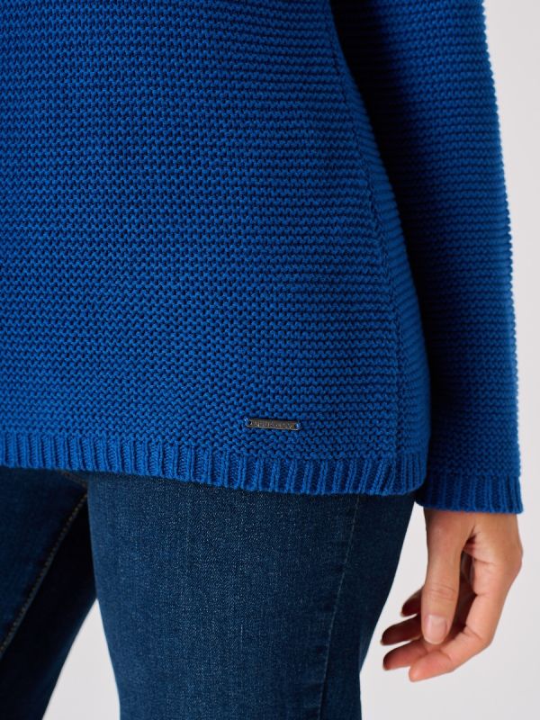 Cobalt Blue Cotton Tape Yarn Knitted Jumper - Skua