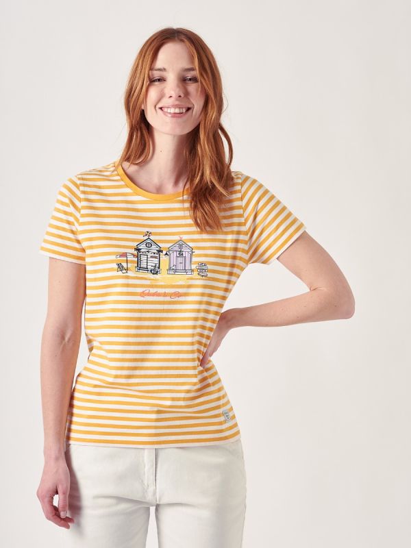 Stella MELON ORANGE Stripe T-Shirt | Quba & Co 