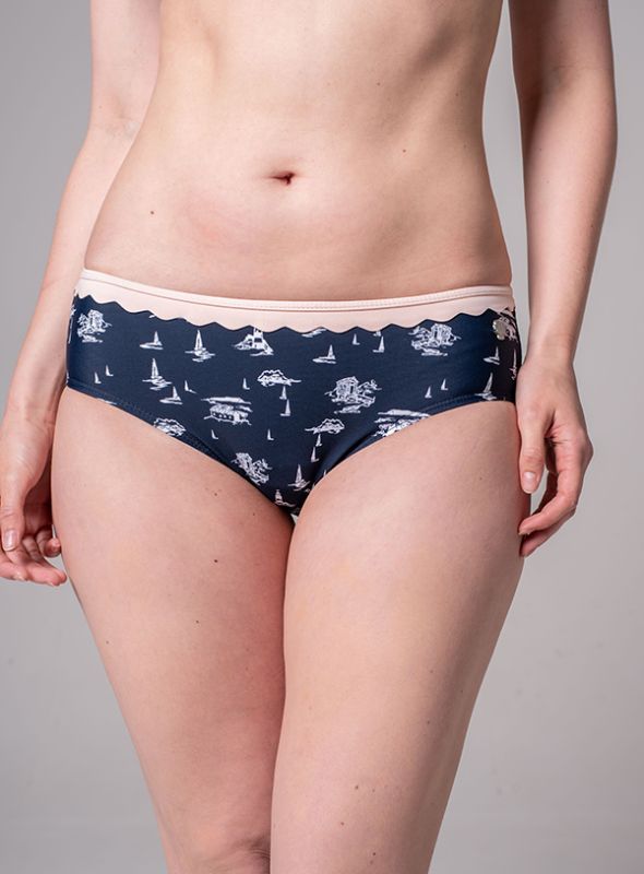 Bikini Panties with Brand Print Waistband