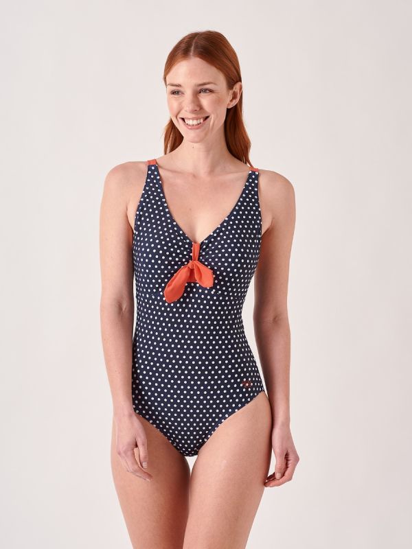 Tatum NAVY Spot Swimsuit | Quba & Co