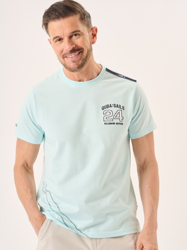 Spray Blue Crew Neck X Series T Shirt Tennan spray-blue-crew-neck-x-series-t-shirt-tennan