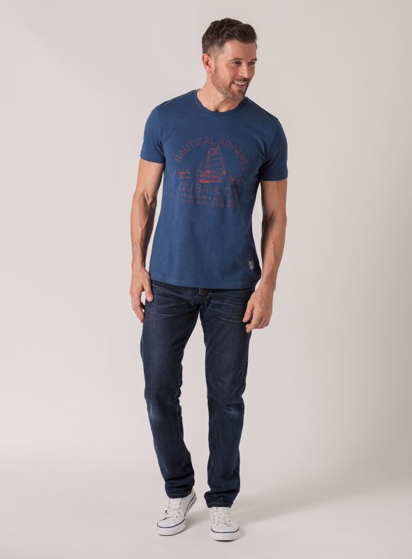 Terrance Embroidered Tee - Gibraltar | Quba & Co Tops & T-Shirts