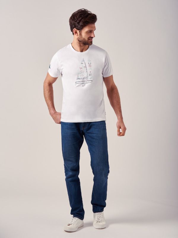 Trafalgar WHITE Graphic T-Shirt | Quba & Co