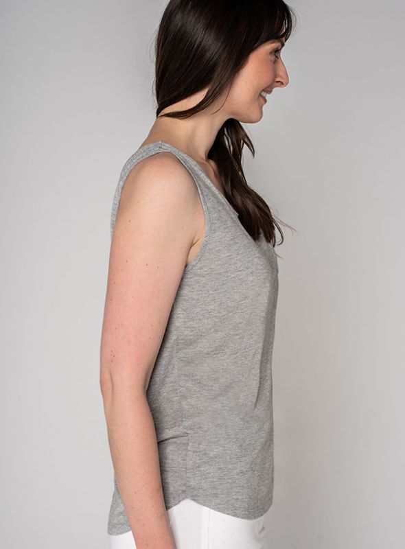 Wonda Vest - Grey Marl | Quba & Co Tops and T-Shirts