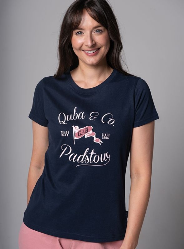 Women's Padstow Location T-Shirt - Navy | Quba & Co Tops & T-Shirts