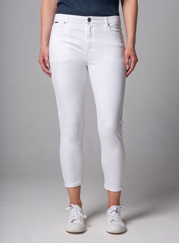 Suzan Cropped Trousers - Optic White | Quba & Co