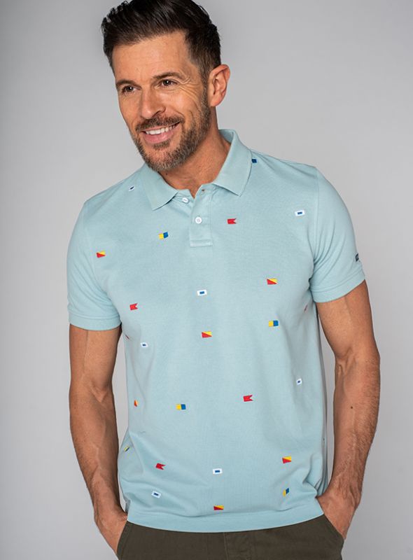 Earl Embroidered Polo Shirt - Mint Green