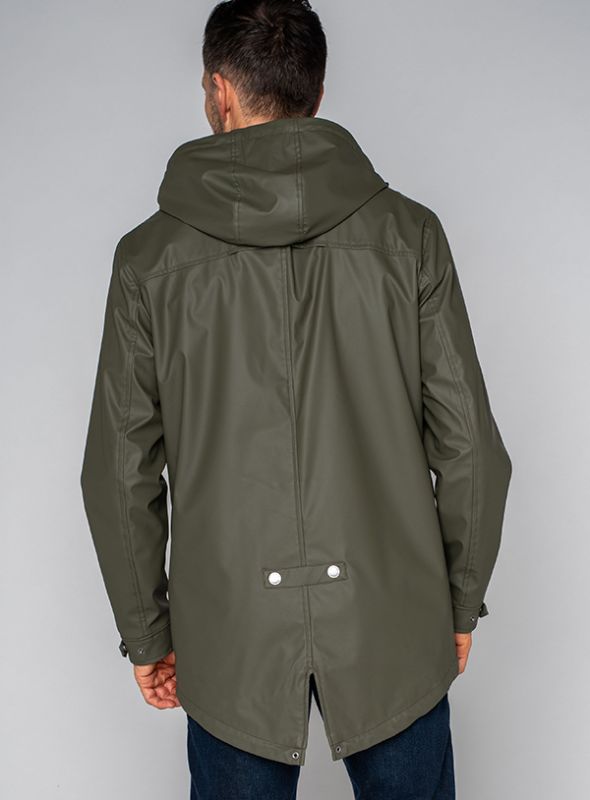 Philly Hooded Parka Jacket - Dark Khaki | Quba & Co Outerwear