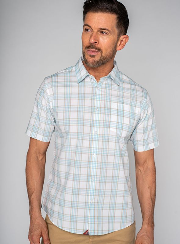 Buddy Short Sleeve Shirt - Mint Green | Quba & Co Men's Shirts