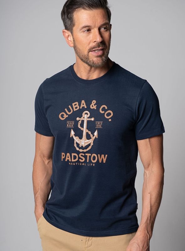 Men's Padstow T-Shirt - Navy