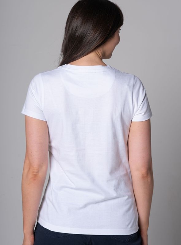 Women's Lyme Regis Location T-Shirt - White | Quba & Co Tops & T-Shirts