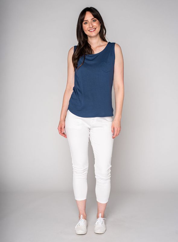 Wonda Vest - Mykonos Blue | Quba & Co Tops and T-Shirts