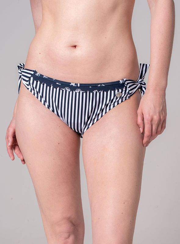 Bali Striped Bikini Briefs - Deep Navy
