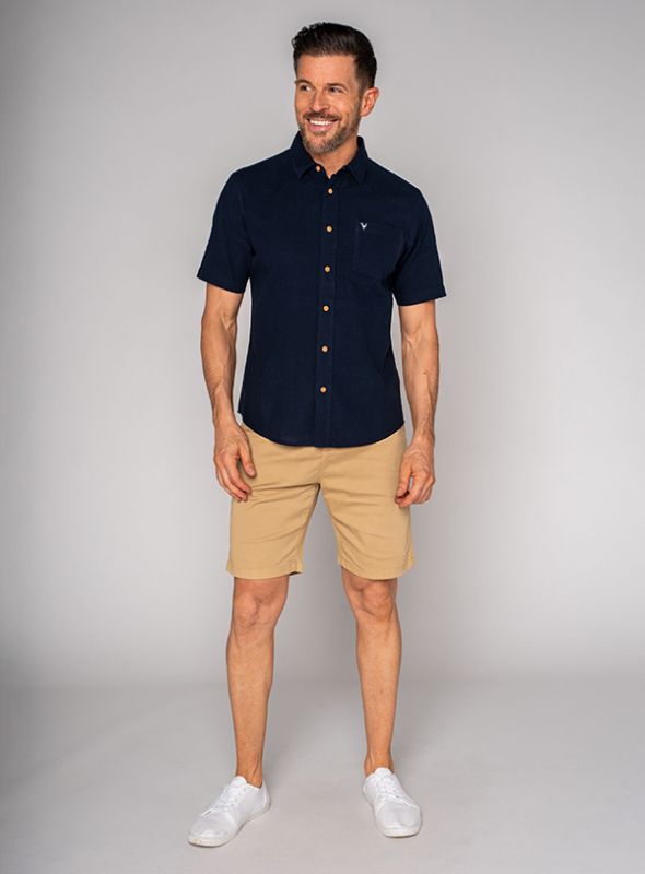 Lionel Short Sleeve Shirt - Navy | Quba & Co Shirts