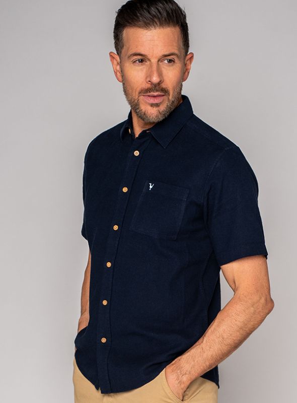 Lionel Short Sleeve Shirt - Navy