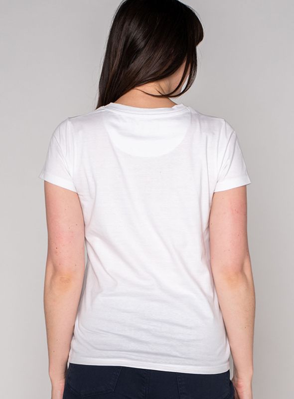 Hala Graphic T-Shirt - White | Quba & Co Womens Tops and T-Shirts