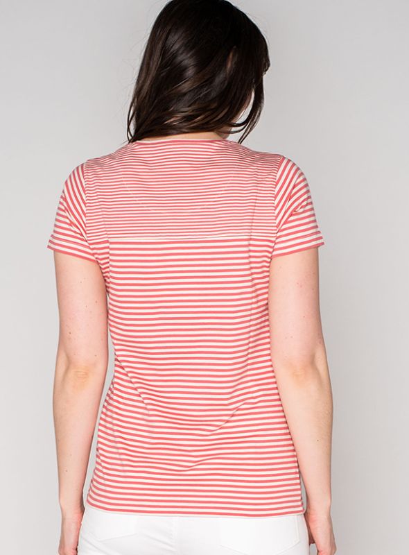 Becca Striped T-Shirt - Tea Rose