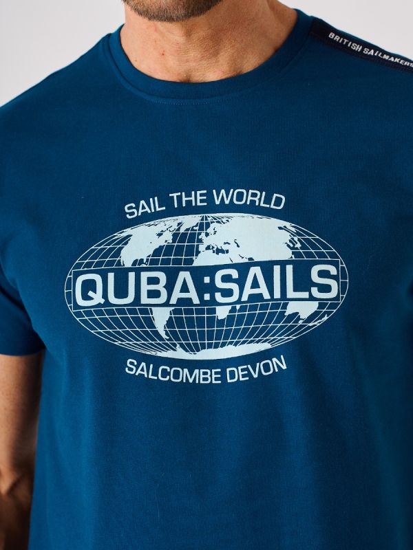 Dark Teal Quba Sails X-Series Sail The World T-Shirt - Vartan