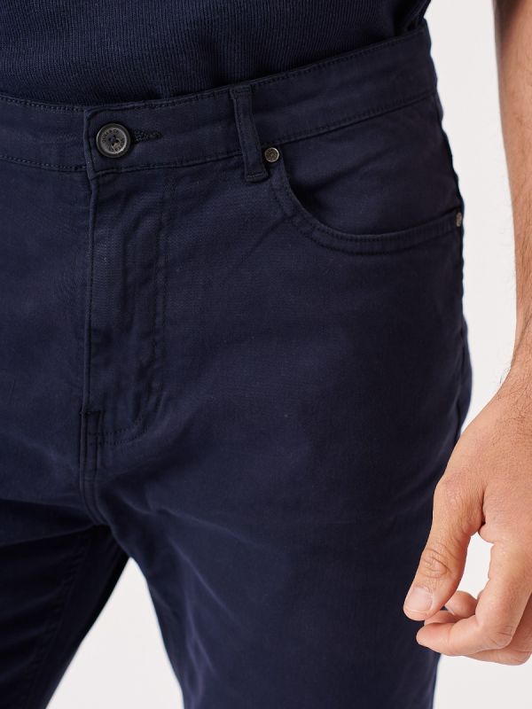 trousers, smart, chino, cotton, navy