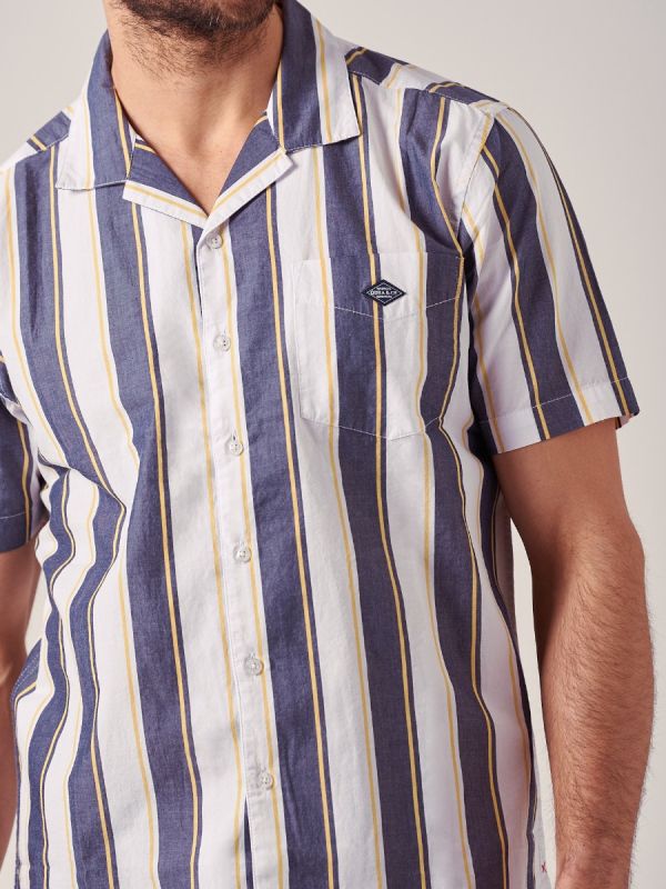 Warwick NAVY Stripe Shirt | Quba & Co