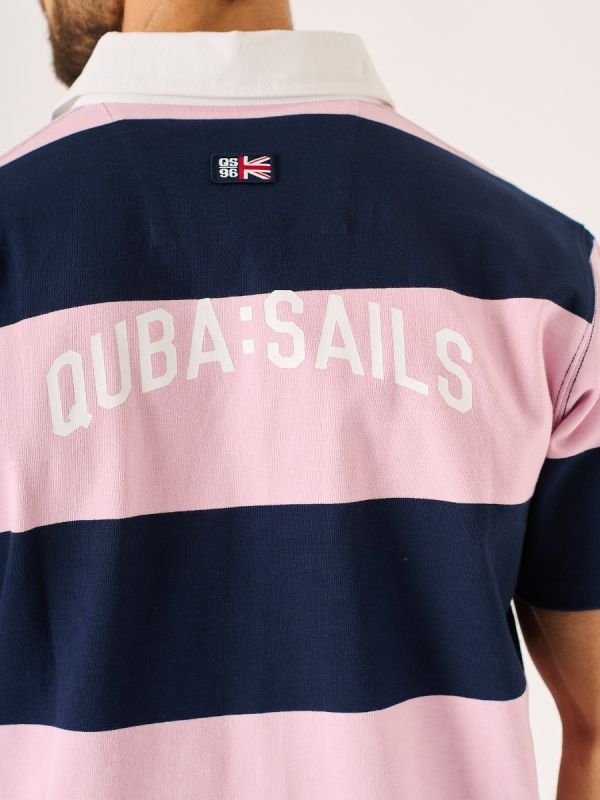 Pink Striped X-Series Short Sleeve Rugby Shirt - Watson