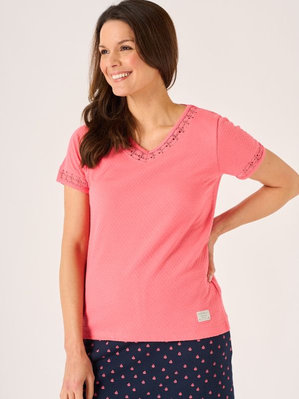Waver Pink Dobby T-Shirt 