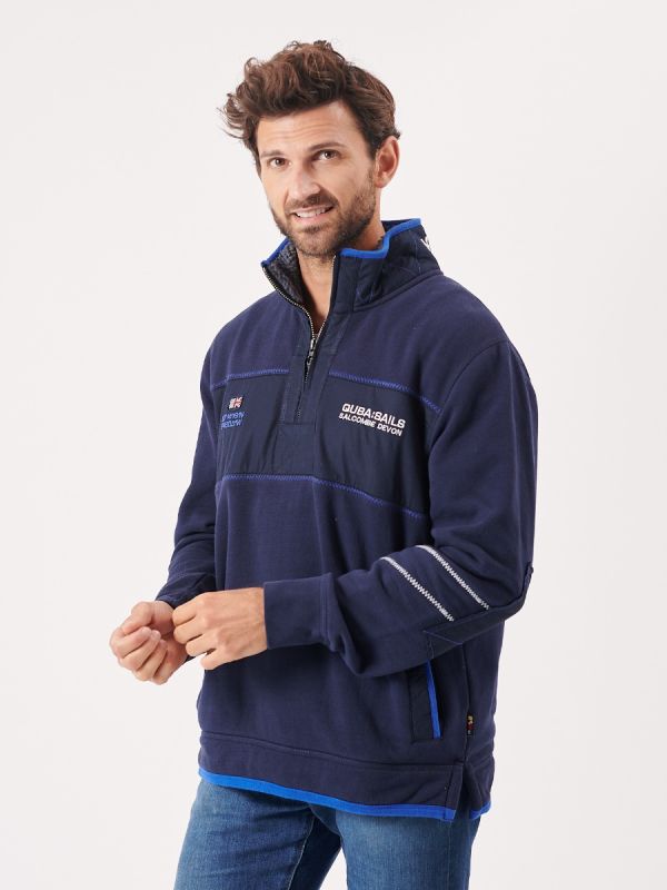 navy, blue, quarter zip, sweatshirt, fleece, jumper, layer, contrast, x-series, sport, sporty