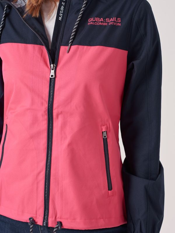 Wisteria X-Series PINK PEACH NAVY Showerproof Jacket | Quba & Co