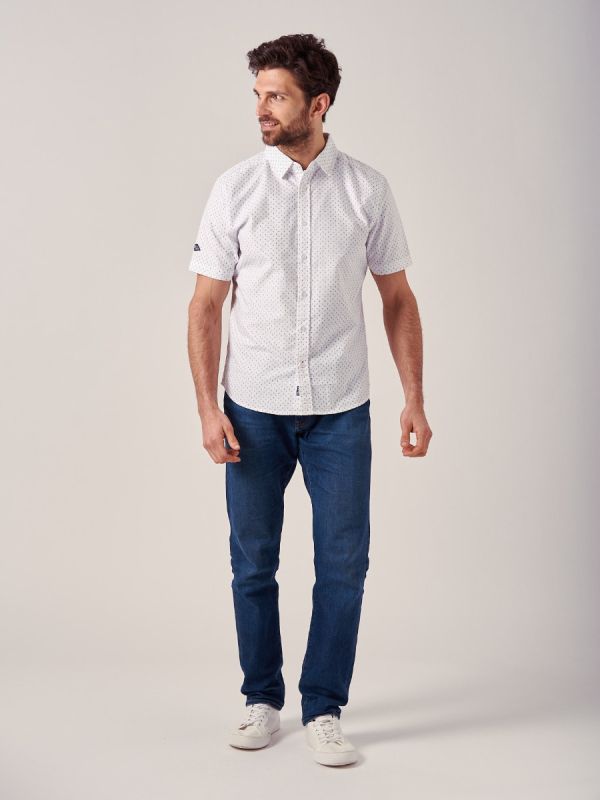 Woodfin WHITE Short Sleeve Shirt | Quba & Co