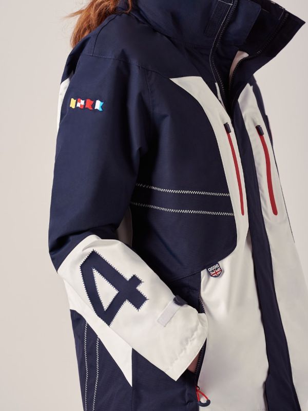 Ladies NAVY WHITE New X10 Sport Waterproof Jacket | Quba & Co