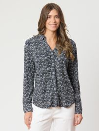 Alina Jersey Nautical Print Shirt In Navy