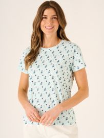 Arlan Short Sleeve Printed T- Shirt In Blue And White