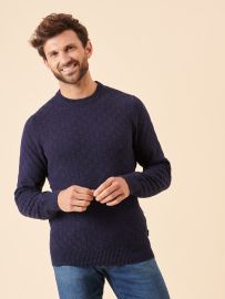 Bowen - Mens Knitted Jumper - Dark Purple