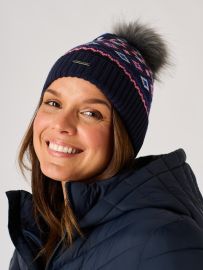 Navy Fairisle Bobble Hat - Barnicle