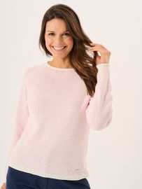 Baby Pink Textured Jumper Raglan Knit - Barona