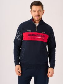 Dark Navy and Red X-Series 1/4 Zip Sweatshirt - Berg