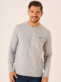 Grey Marl Long Sleeved T-Shirt - Blenni