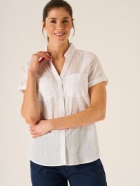 Cassey Dobby Shirt In White 