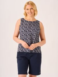 Navy Boat Print Vest - Edi