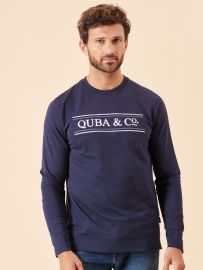 navy, graphic, embroidered, long sleeve, t-shirt, tee, top, basic