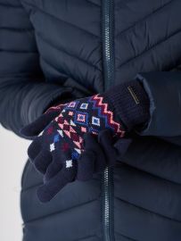 Navy Fairisle Warm Knitted Gloves - Gulls 