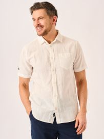 White Lifestyle Linen and Cotton Mix Shirt - Hanney