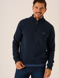 Dark Navy Windproof 1/4 Zip Jumper - Ken
