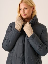 Oatmeal Ribbed Knitted Gloves - Kensley